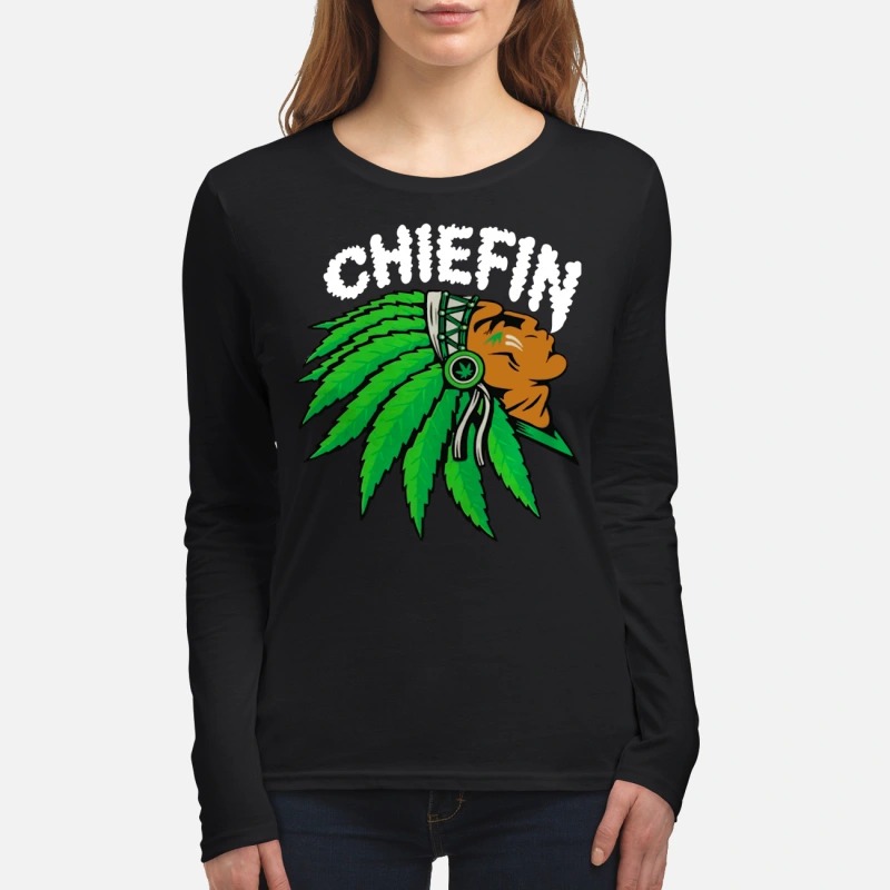 Chiefin weed Red Indian women's long sleeved shirt
