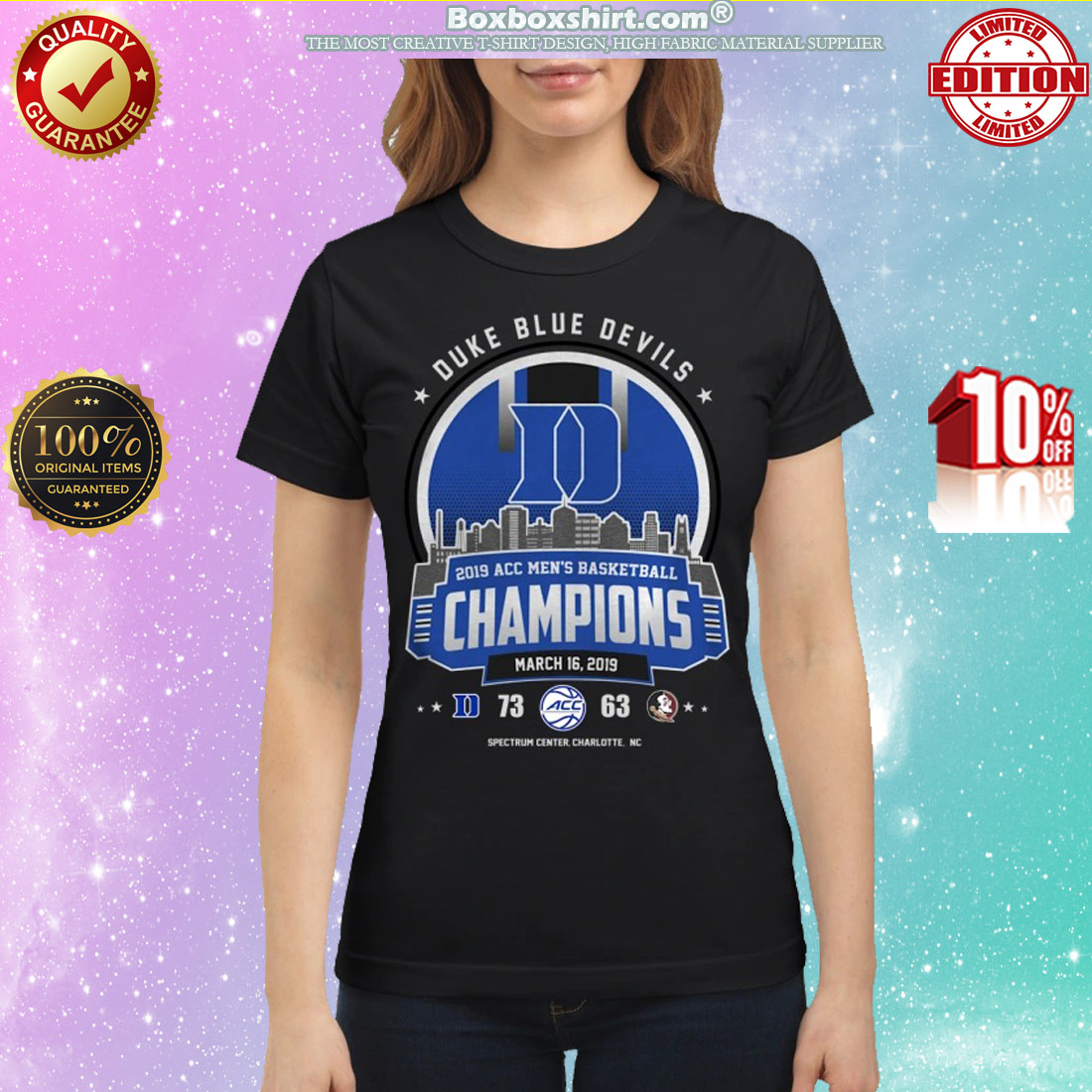 Duke blue devils 2019 acc basketball champión classic shirt