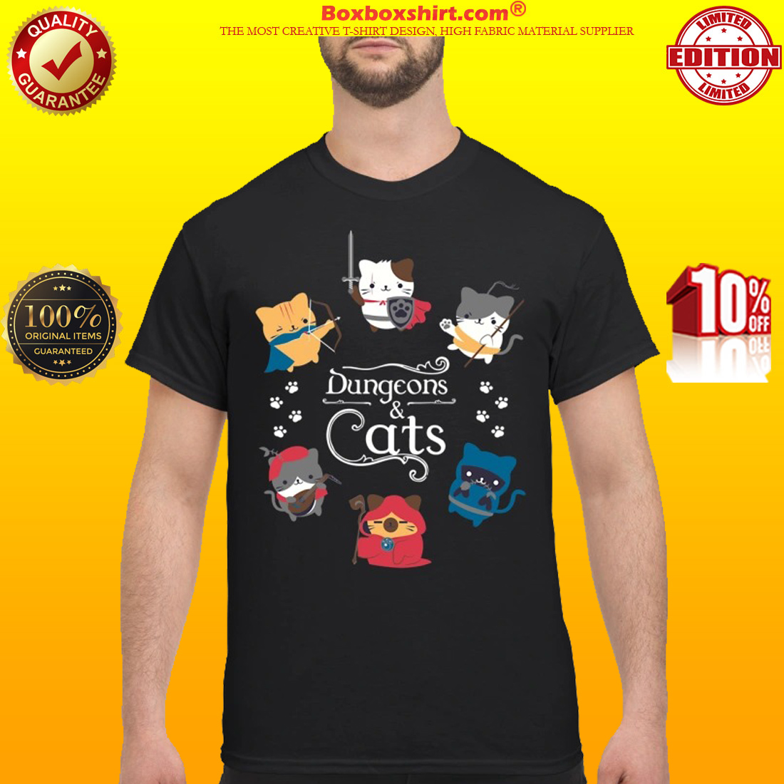 Dungeons and cats classic shirt