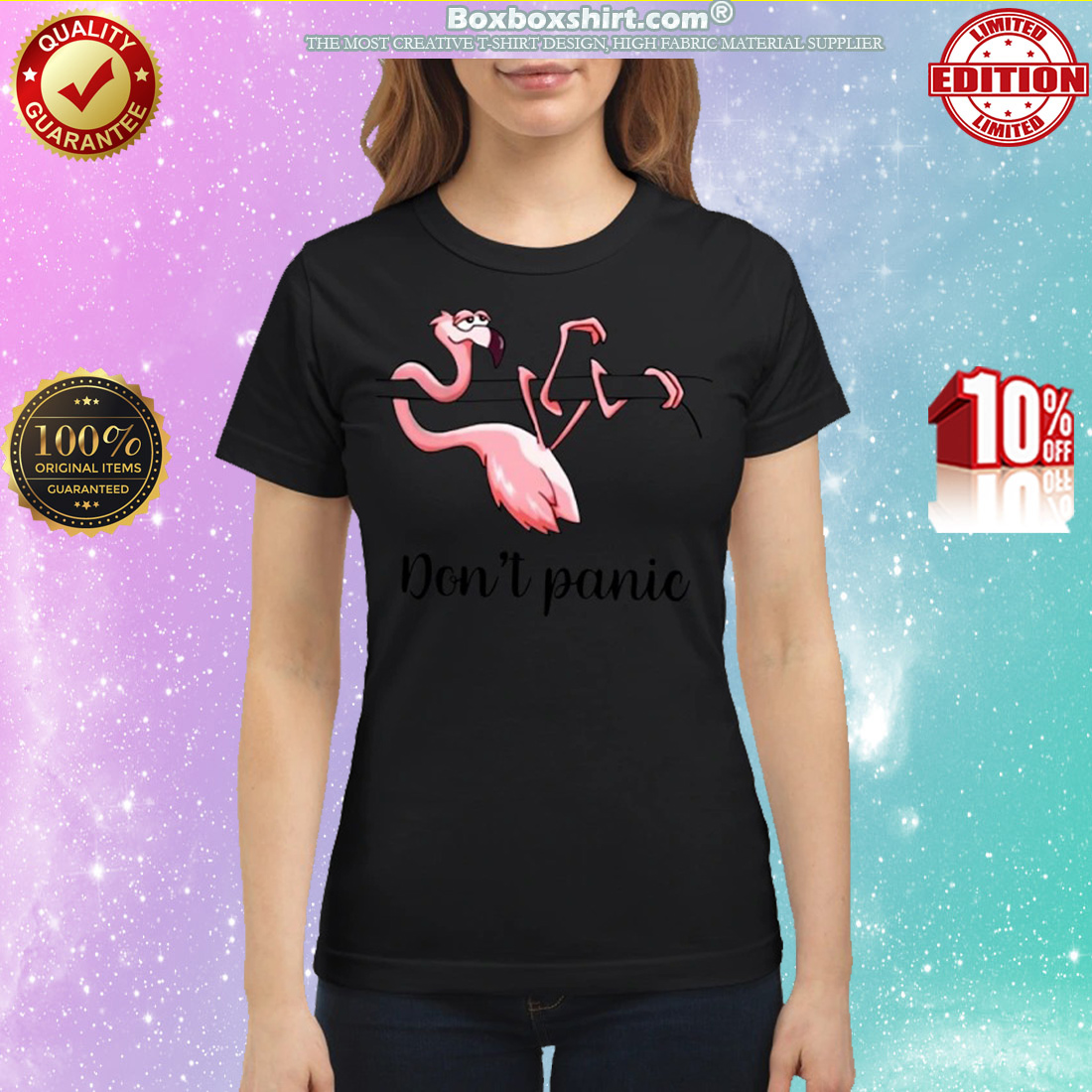 Flamingo don't panic classic shirt