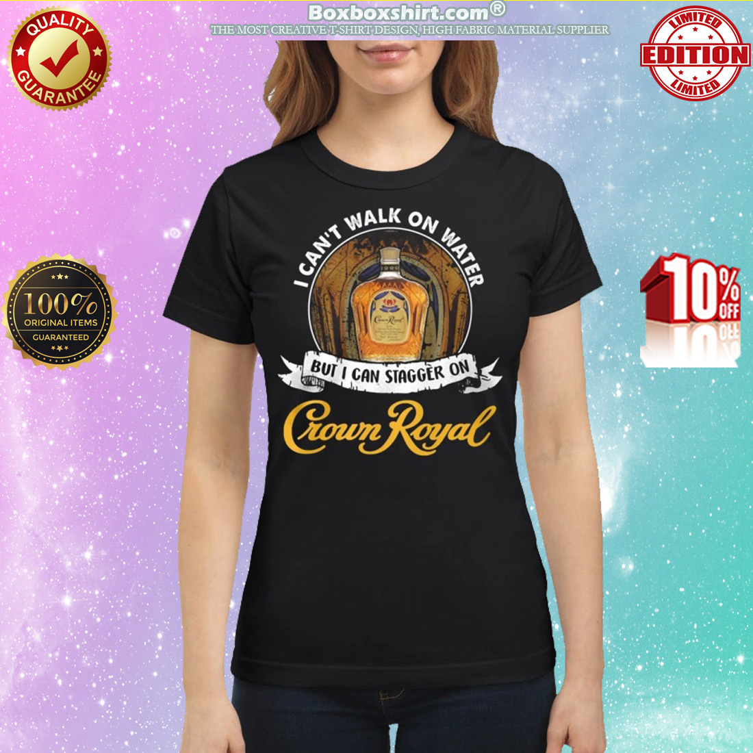 I can't not walk on water but I can stagger on Crown Royal classic shirt