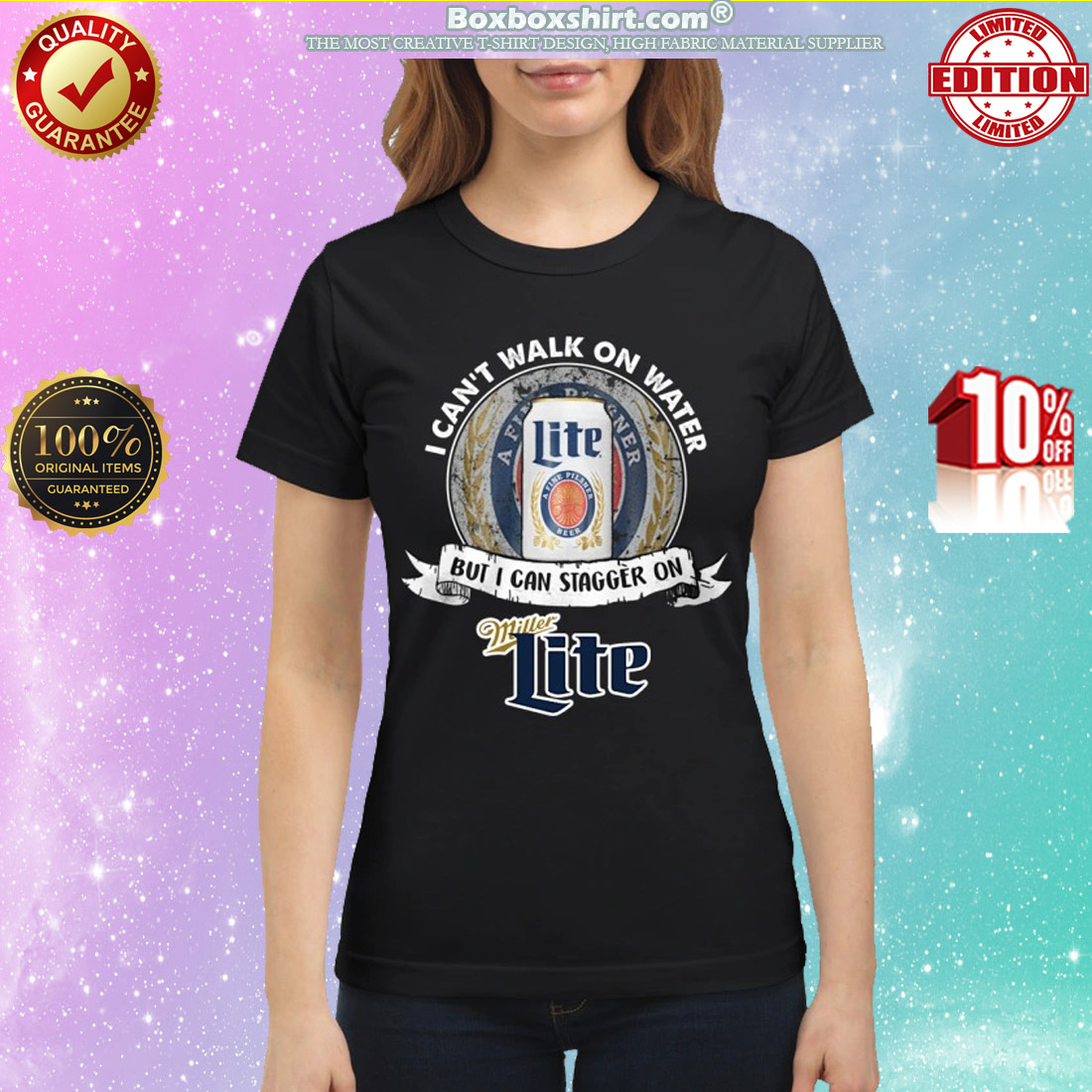 I can't walk on water but I can stagger on Miller Lite classic shirt