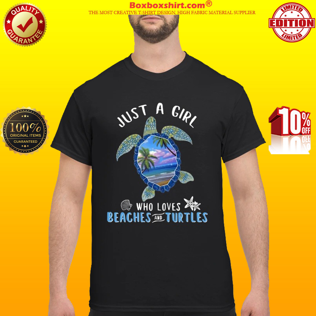 Just a girl who loves beaches and turtles classic shirt