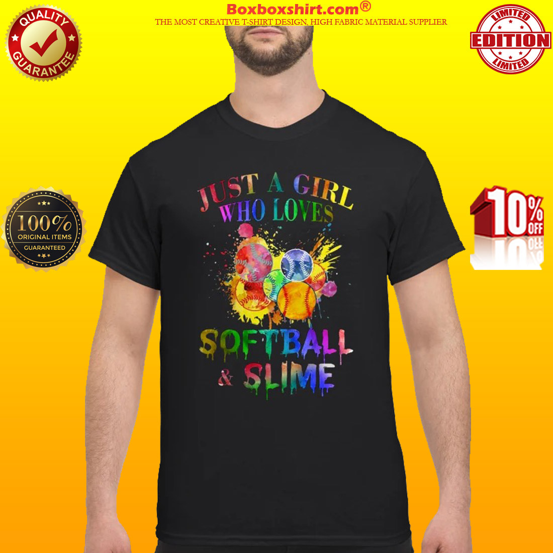 Just a girl who loves softball and slime classic shirt