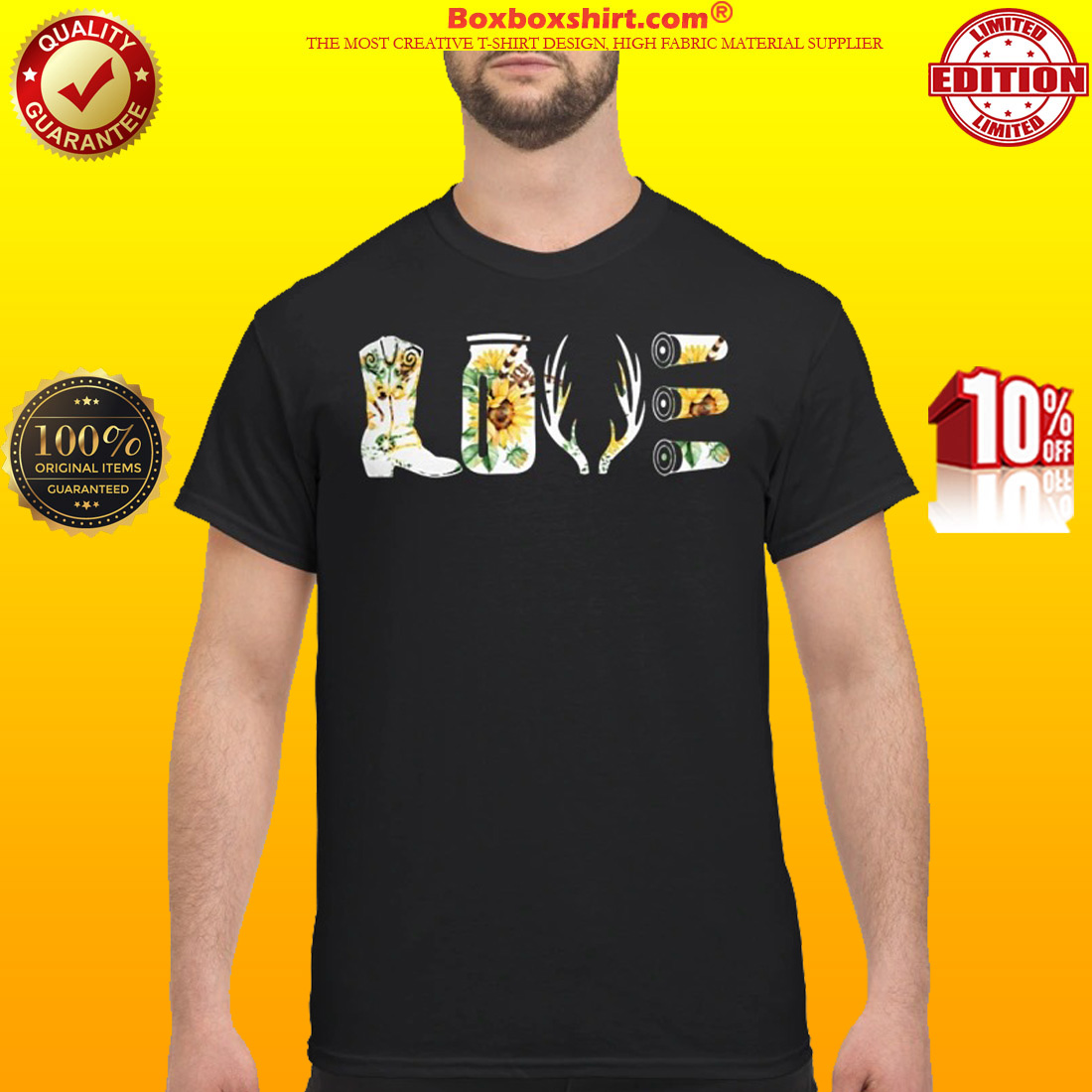 Love hunting sunflower classic shirt