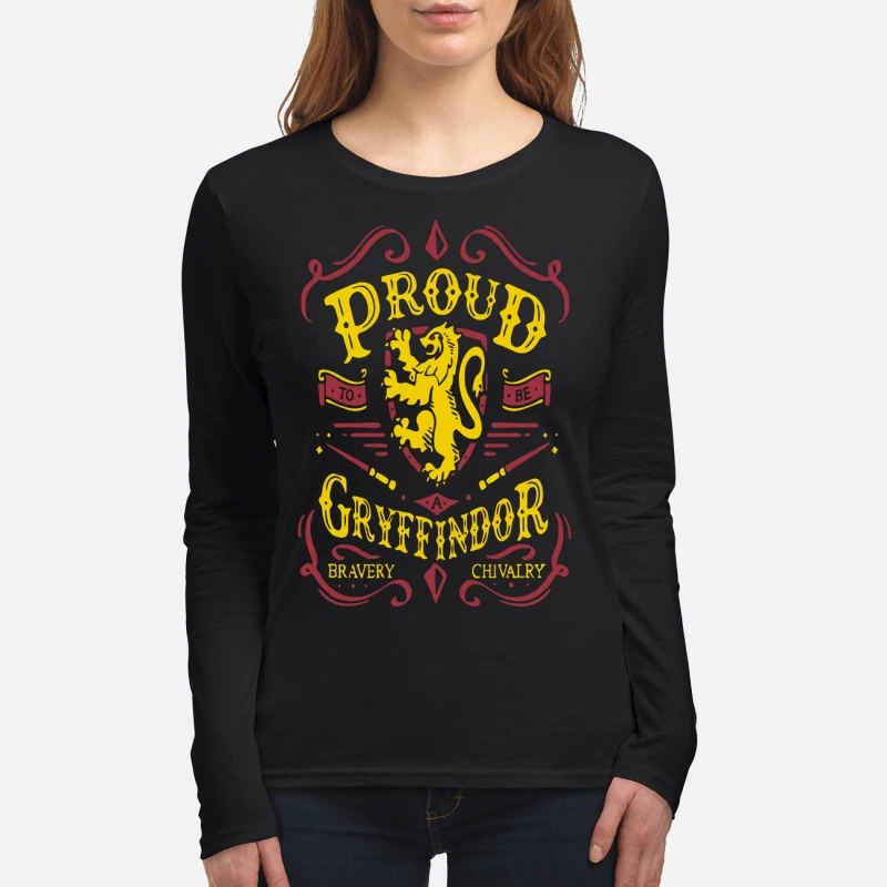 Proud to be a Gryffindor bravery chivalry women's long sleeved shirt