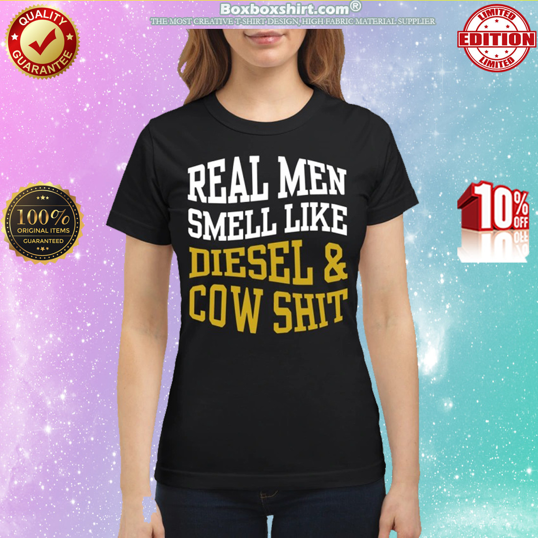 Real men smell like diesel and cow shit classic shirt