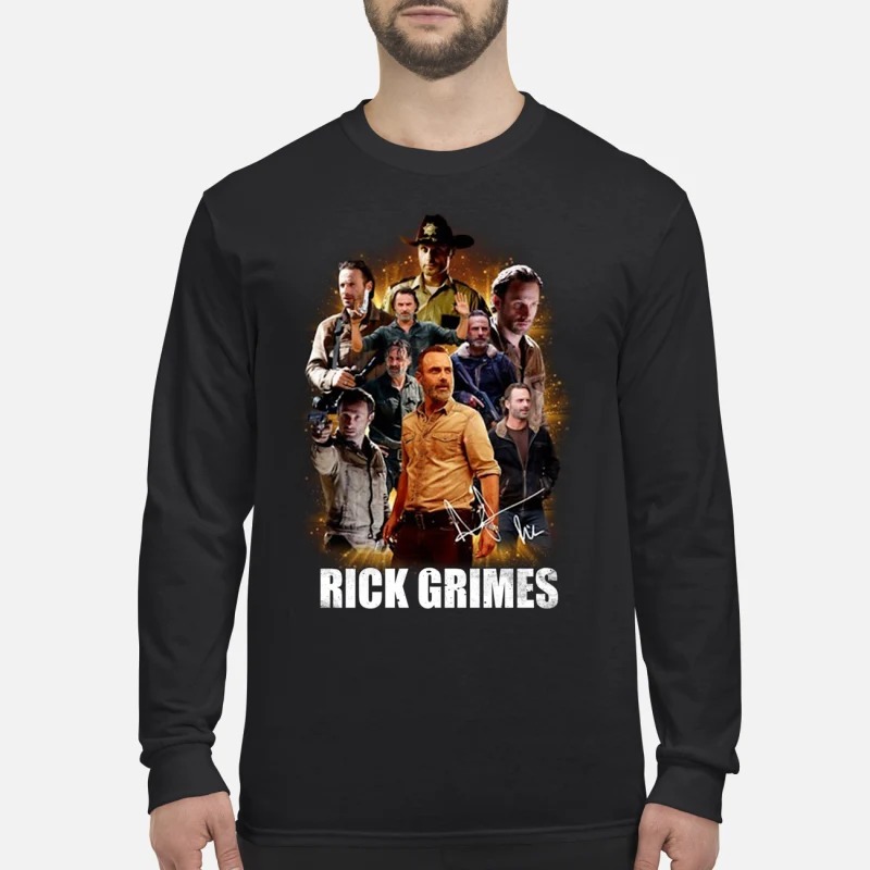 Rick Grimes walking dead men's long sleeved shirt