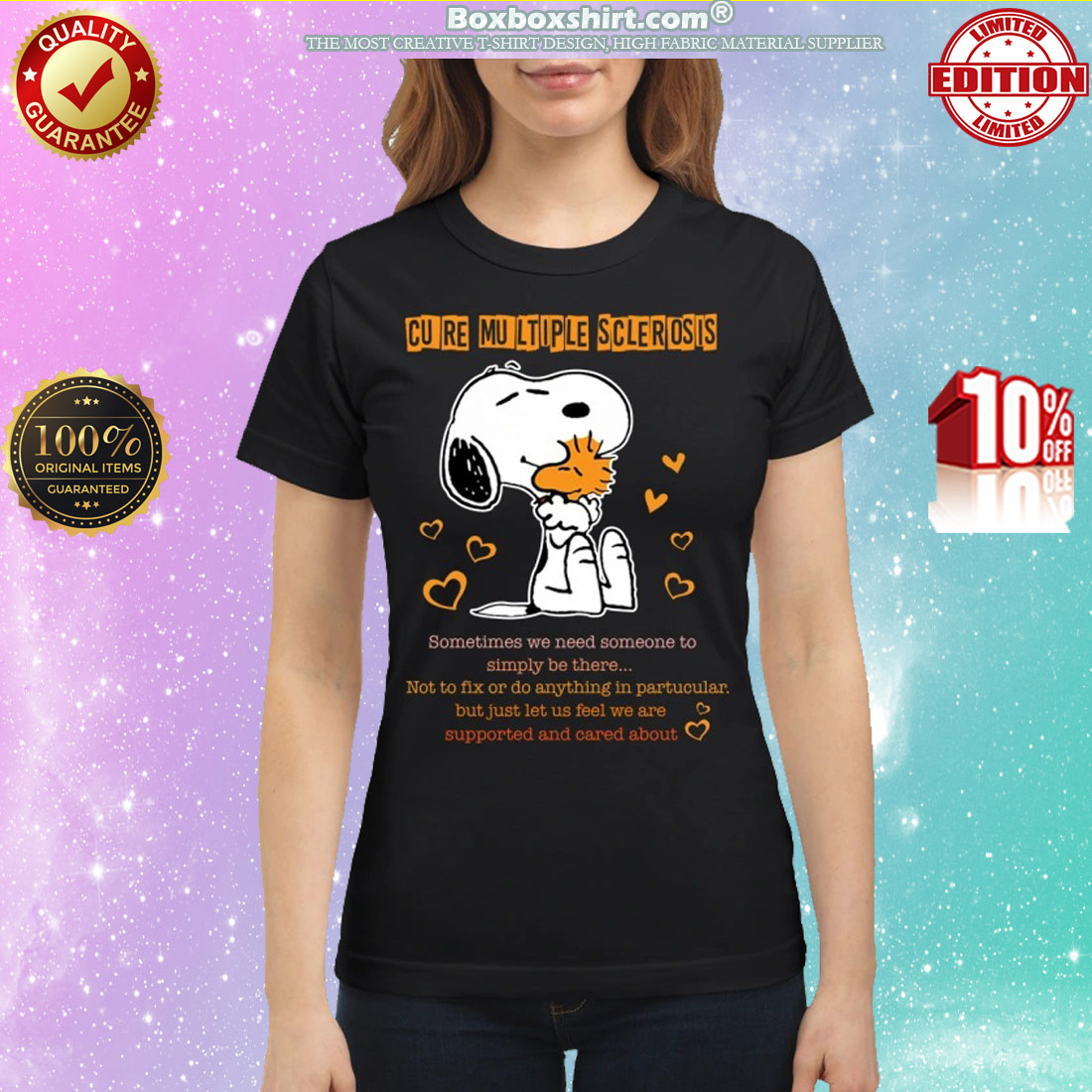 Snoopy and woodstock cure multiple sclerosis classic shirt