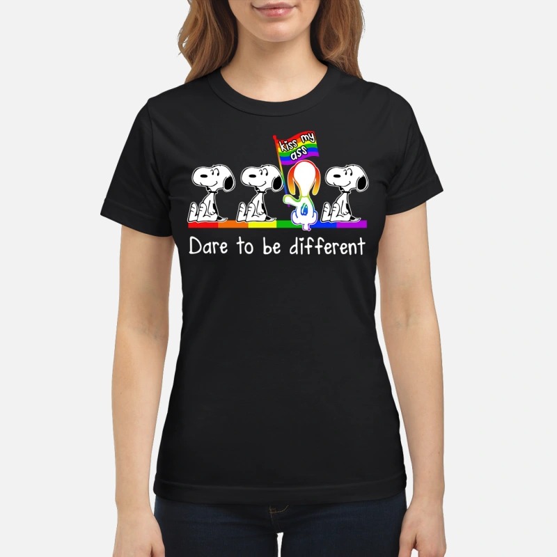 Snoopy dare to be different kiss my ass classic shirt