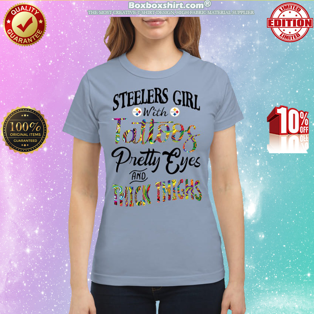 Steelers girl with tattoos pretty eyes and thick thighs classic shirt