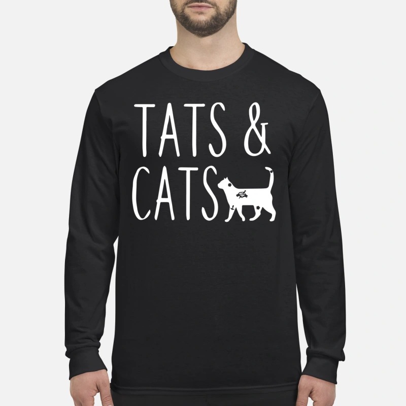 Tats and cats men's long sleeved shirt