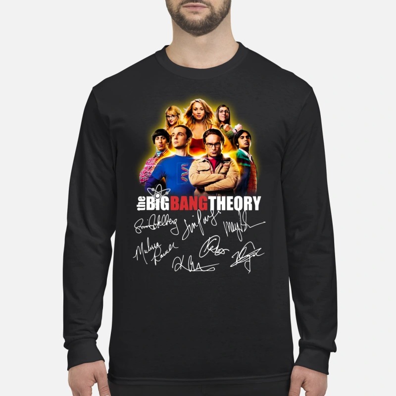 The Big Bang theory all signatures men's long sleeved shirt