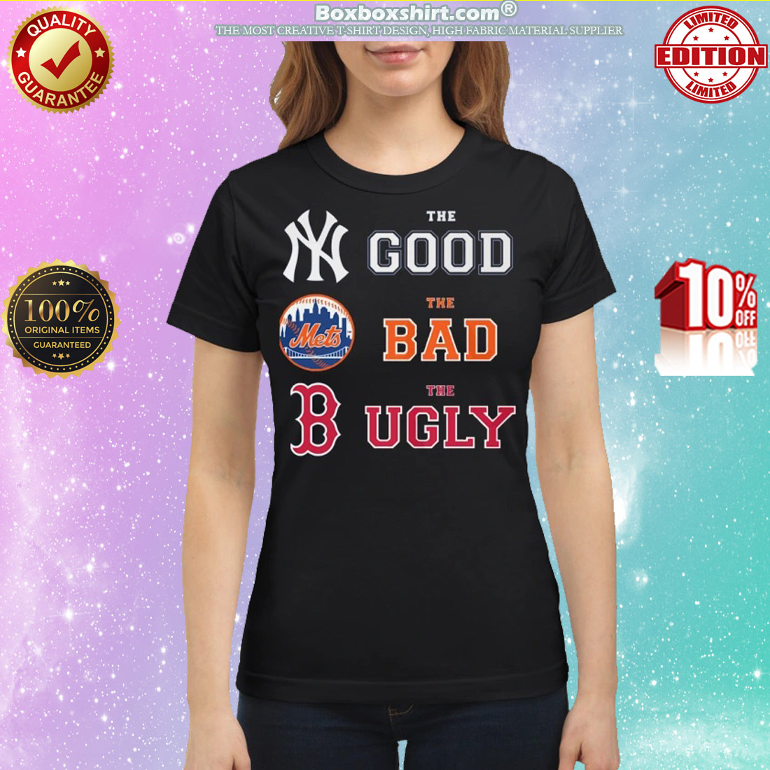 The Good New York Yankees the bad New York Mets the ugly Boston Red Sox classic shirt