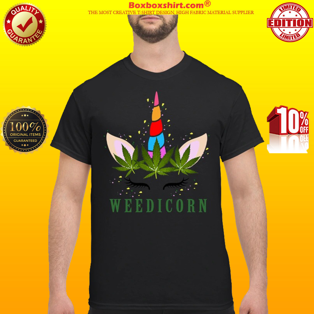 Unicorn weed weedicorn classic shirt