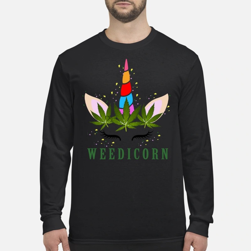 Unicorn weed weedicorn men's long sleeved shirt