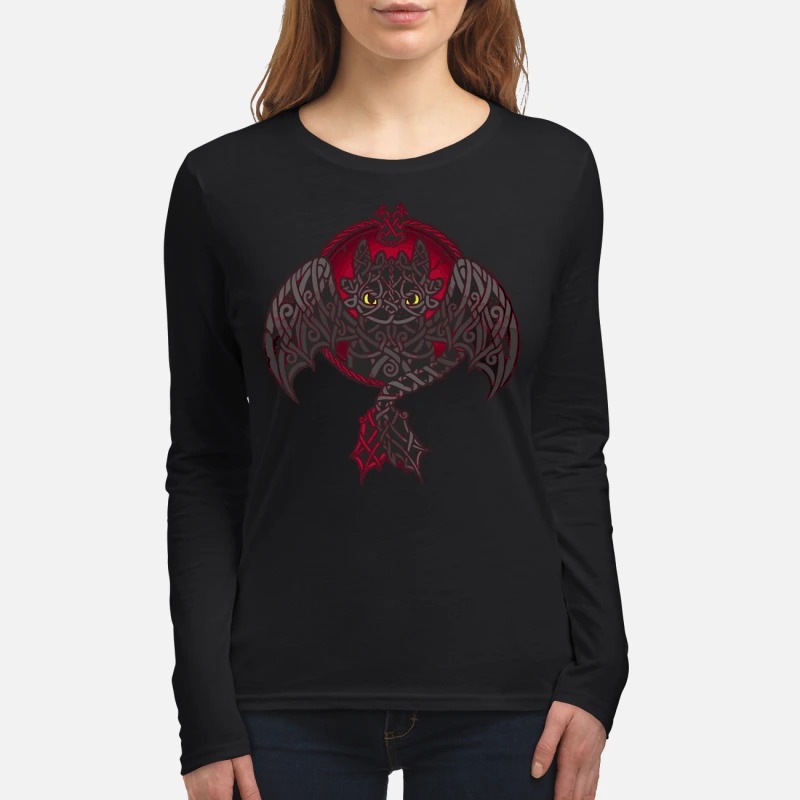 Viking toothless dragon women's long sleeved shirt