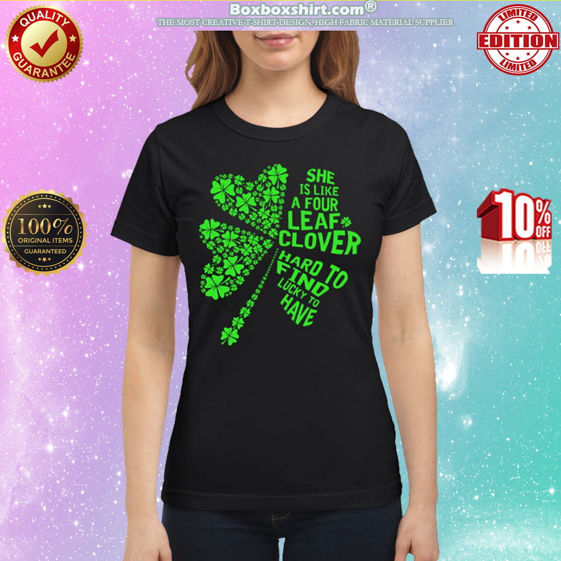 she is like a four leaf clover hard to find lucky to have classic shirt