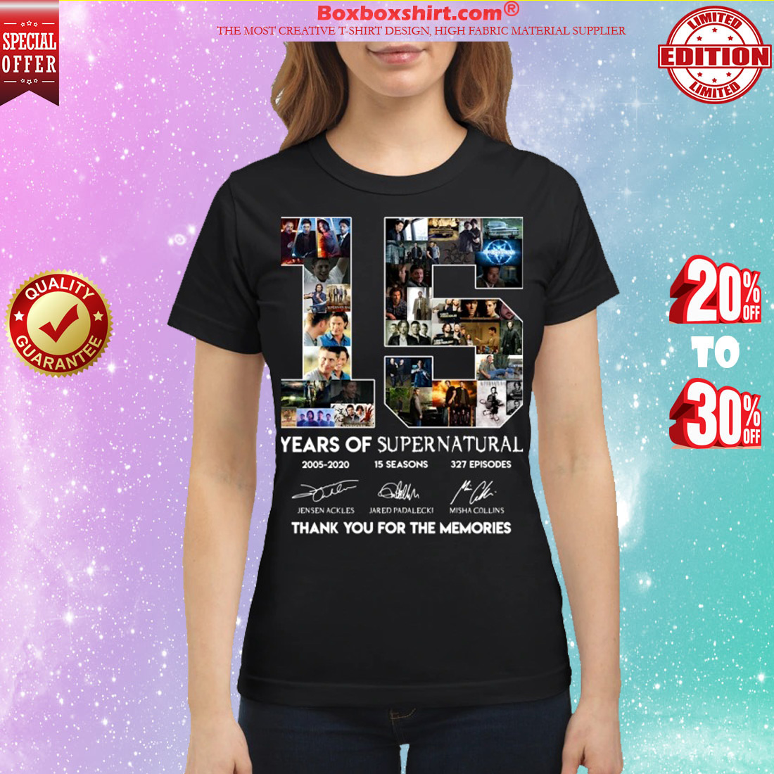 15 years of Supernatural Thank you for the memories classic shirt
