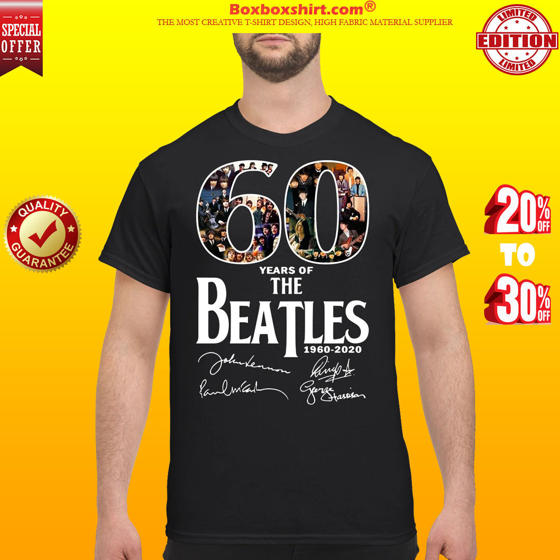 60 Years Of The Beatles signatures shirt