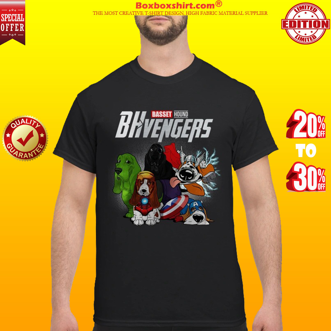 Basset Hound avenger BHvengers shirt