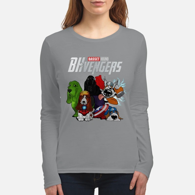 Basset Hound avenger BHvengers women's long sleeved shirt