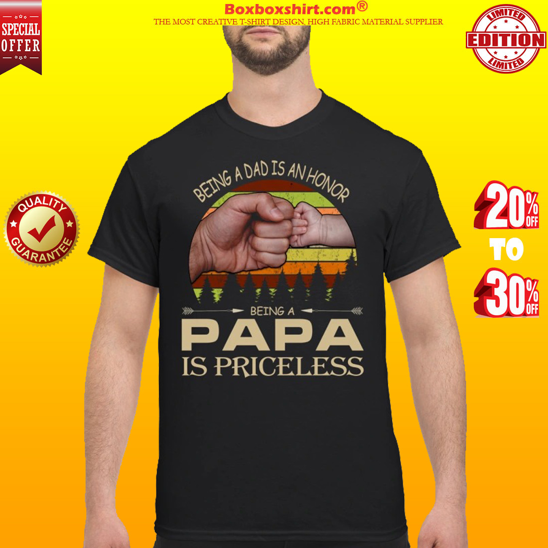 Being a dad is an honor being a papa is priceless shirt