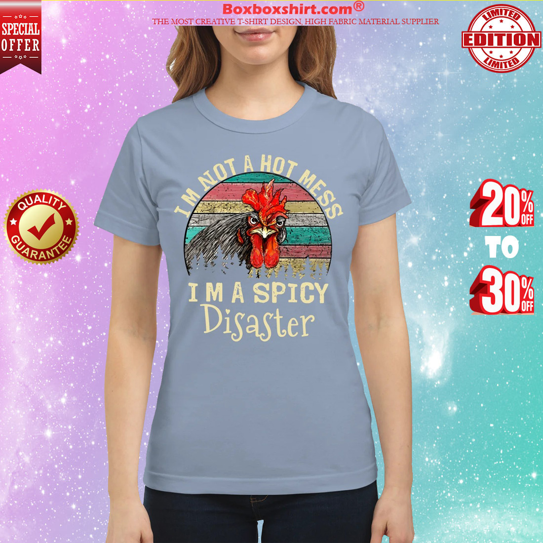 Chicken I'm not a hot mess I'm a spicy disaster classic shirt