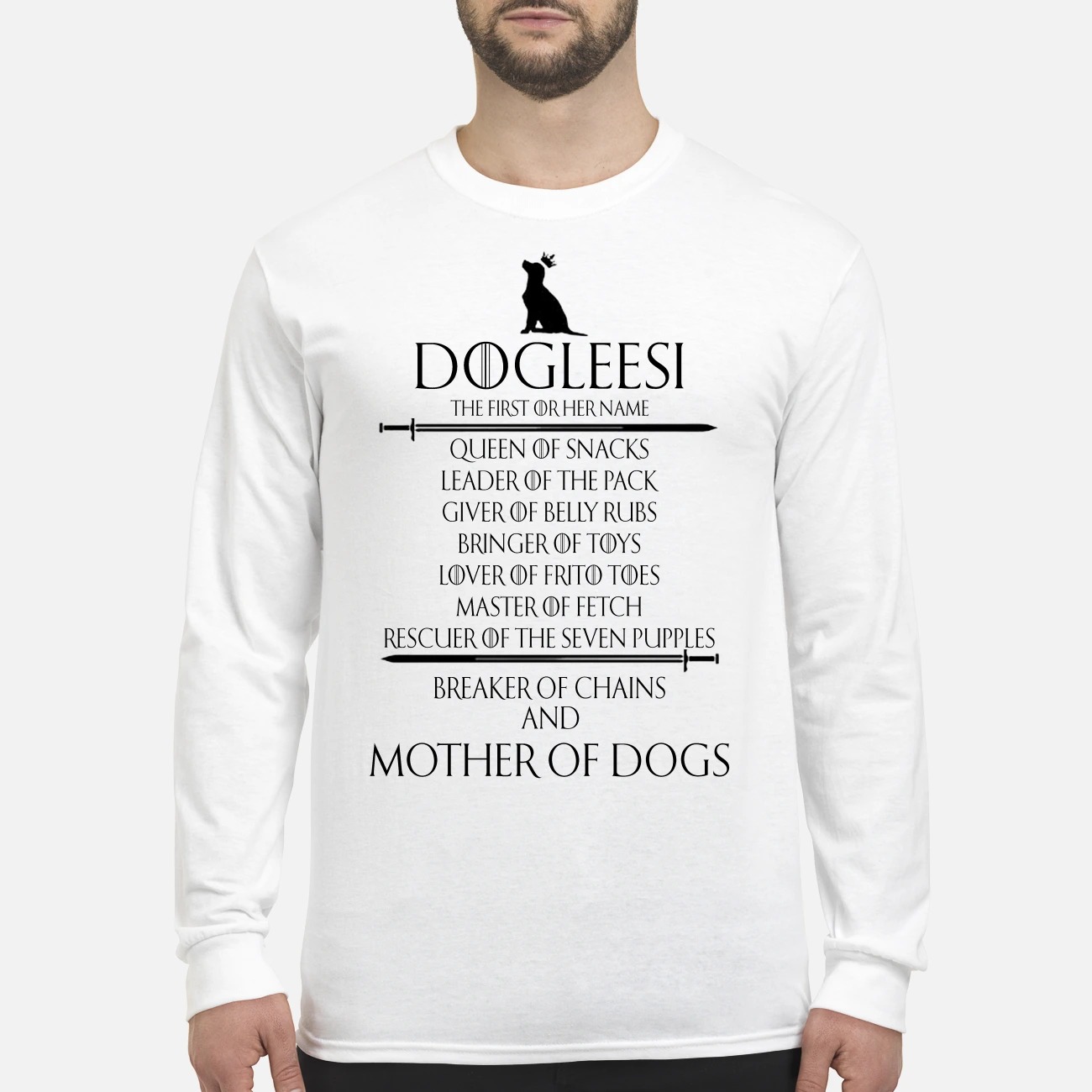 Dogleesi mother of dogs men's long sleeved shirt