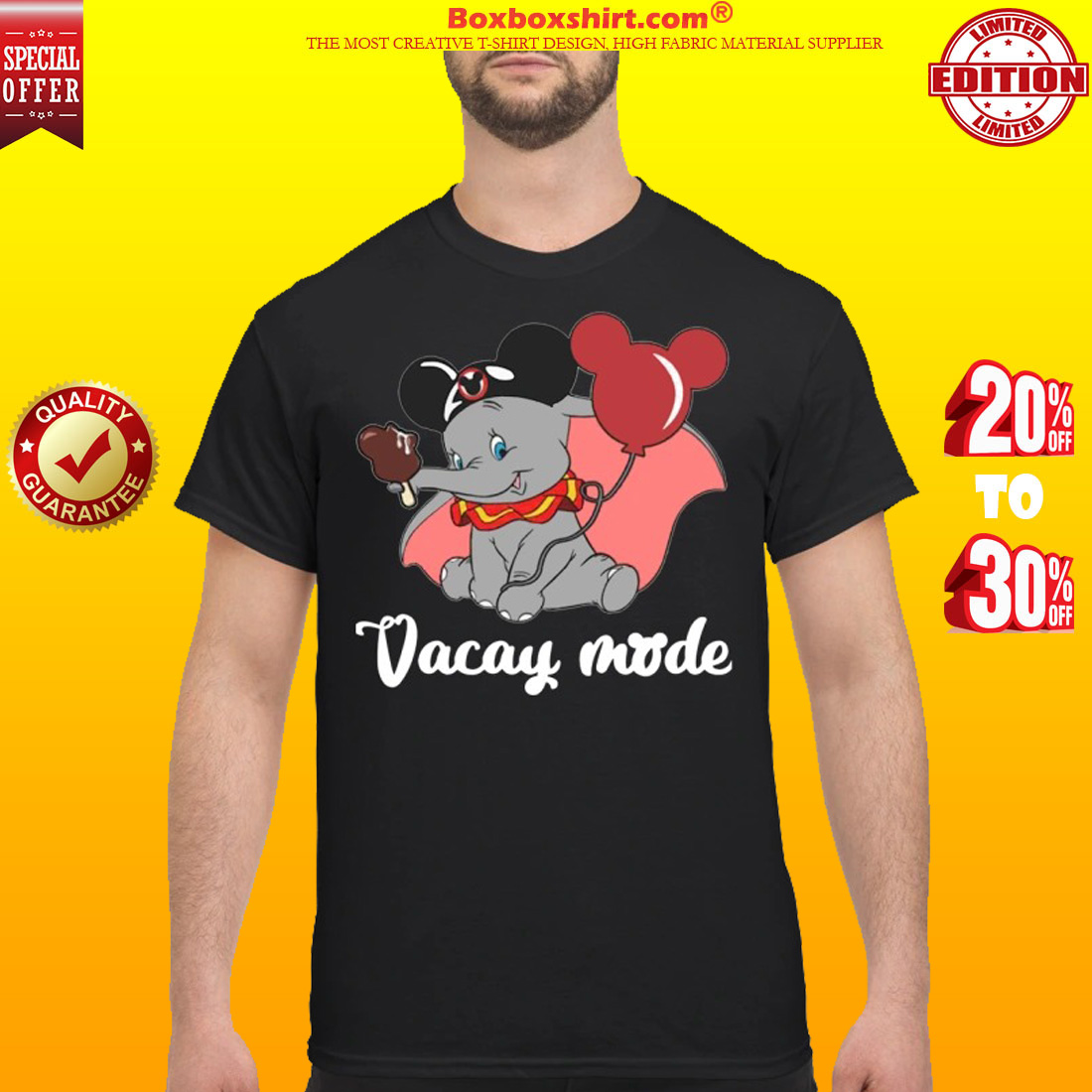 Elephant mickey vacay mode shirt