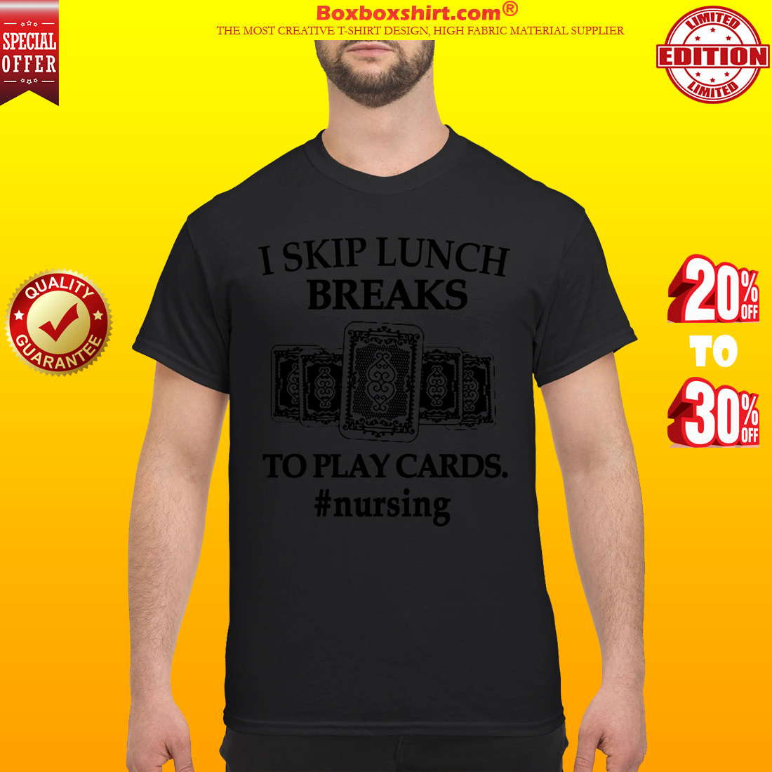 I skip lunch breaks to play cards nursing classic shirt