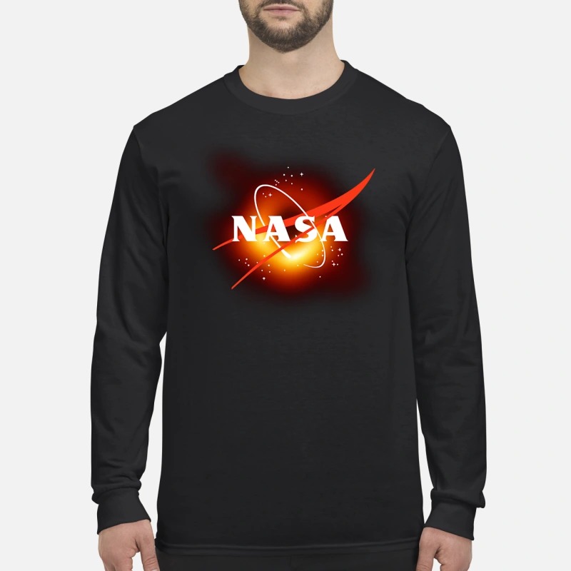 NASA black hole men's long sleeved shirt