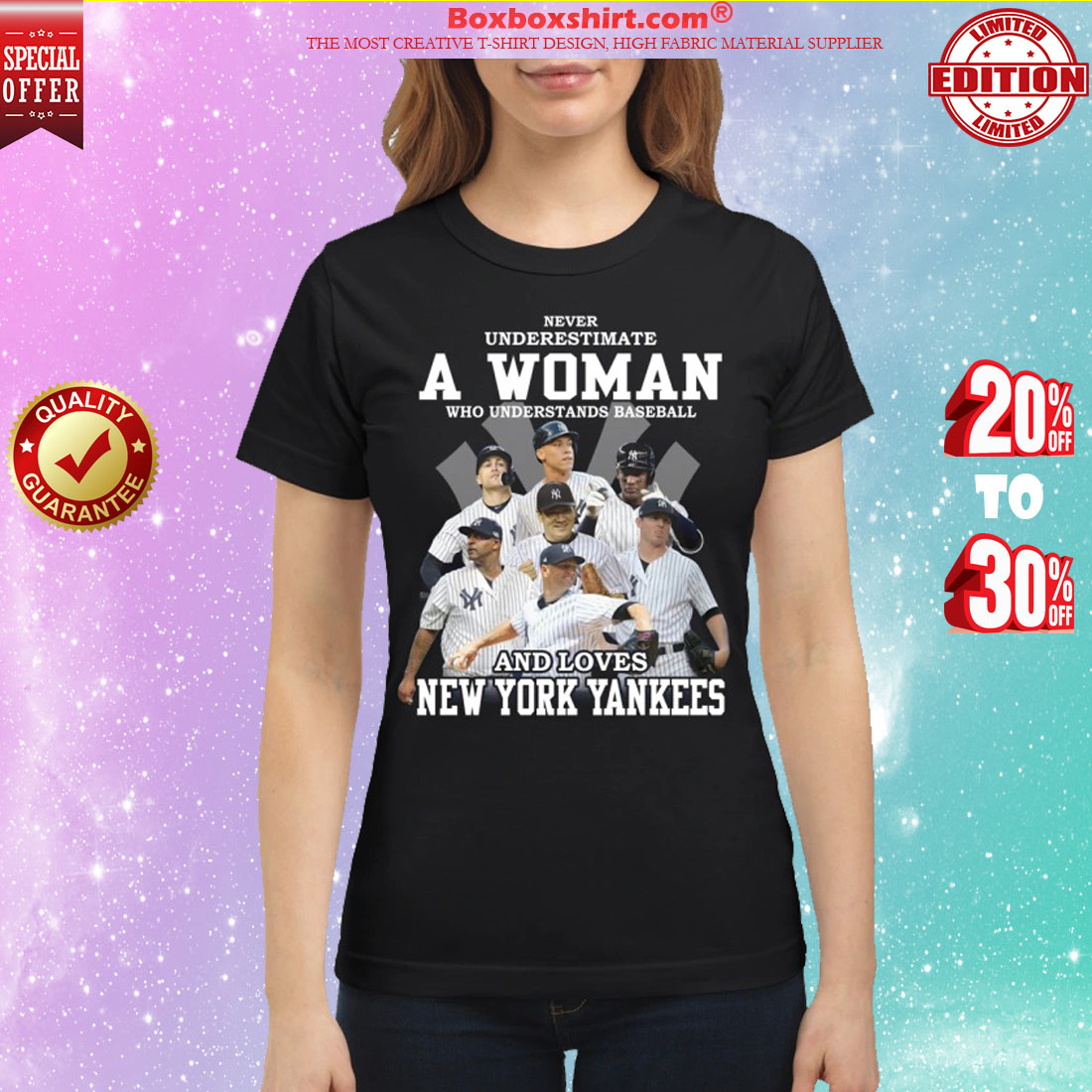 Never underestimate a woman who understands baseball and loves New York Yankees classic shirt