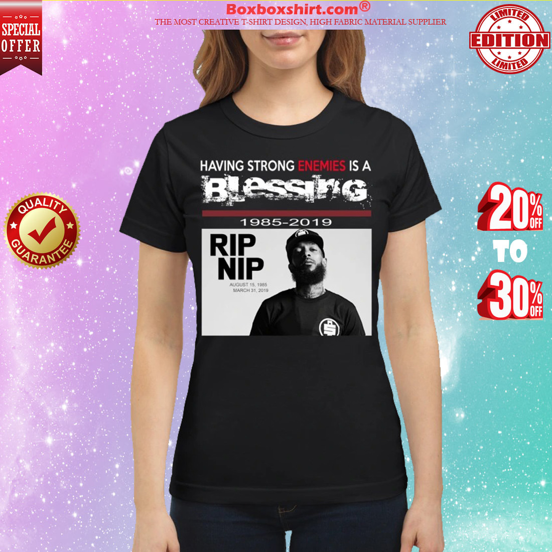 Nipsey hussle Having strong enemies is a blessing classic shirt