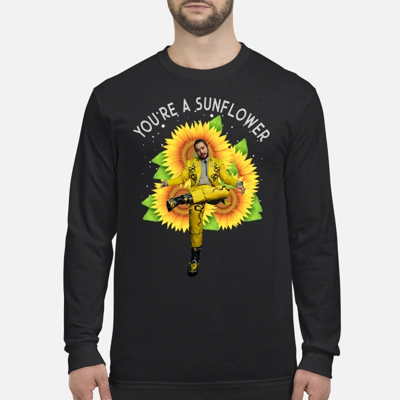 Post Malone you are a sunflower men's long sleeved shirt