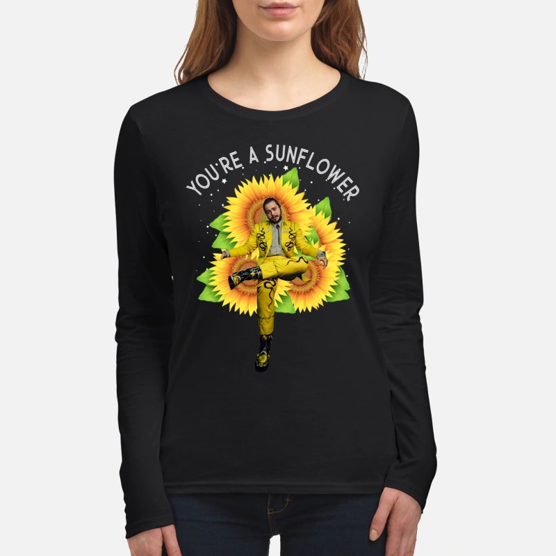 Post Malone you are a sunflower women's long sleeved shirt