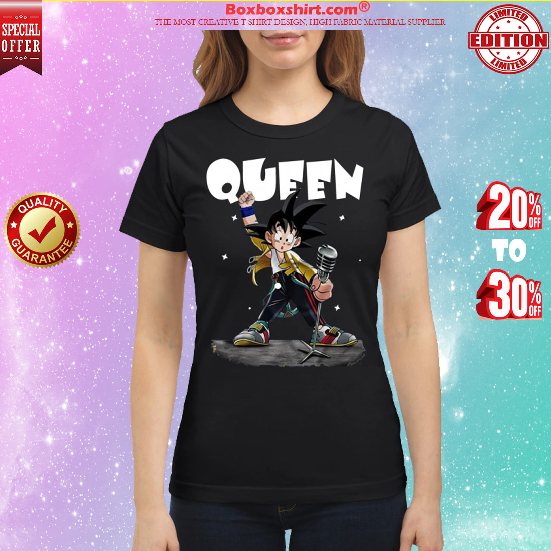 Queen Freddie Mercury Songoku shirt
