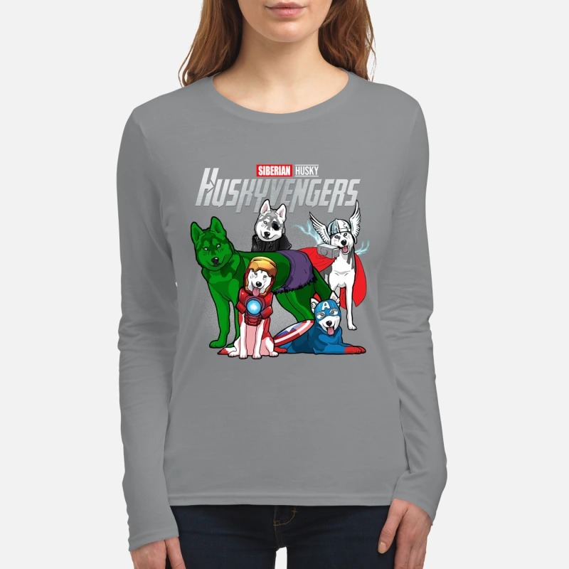 Siberian Husky avenger huskyvengers women's long sleeved shirt