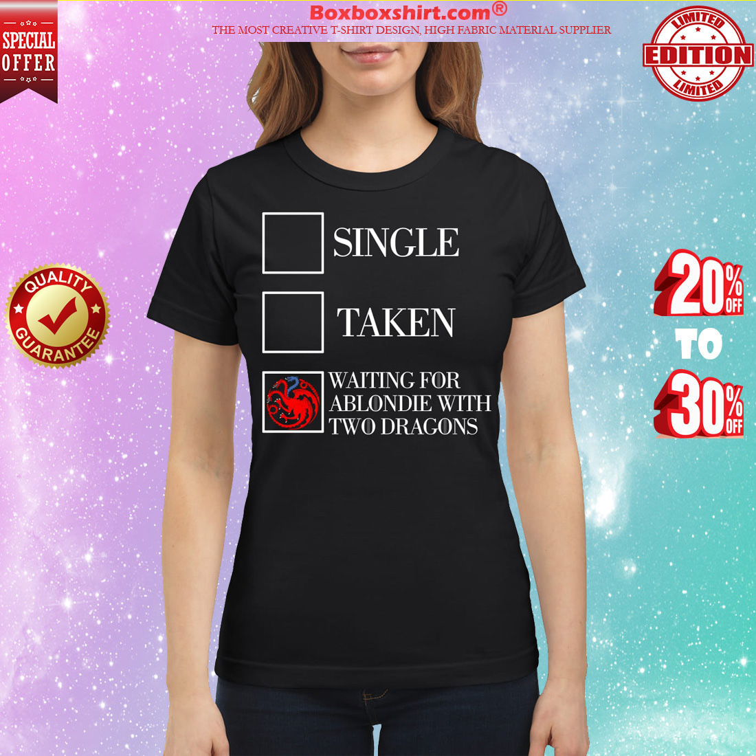 Single taken waiting for a blondie classic shirt