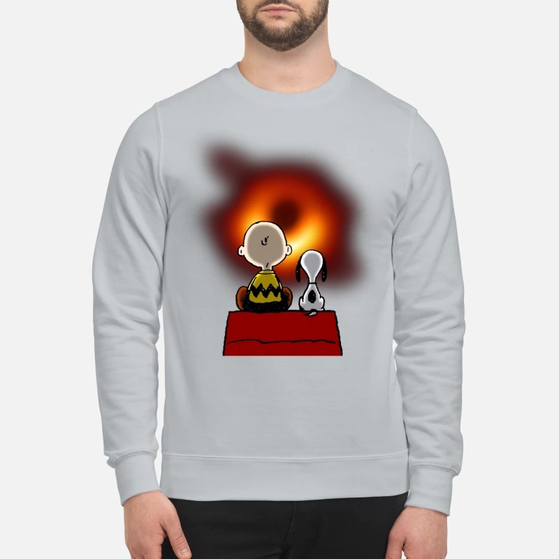 Snoopy Charlie Brown NASA black hole sweatshirt
