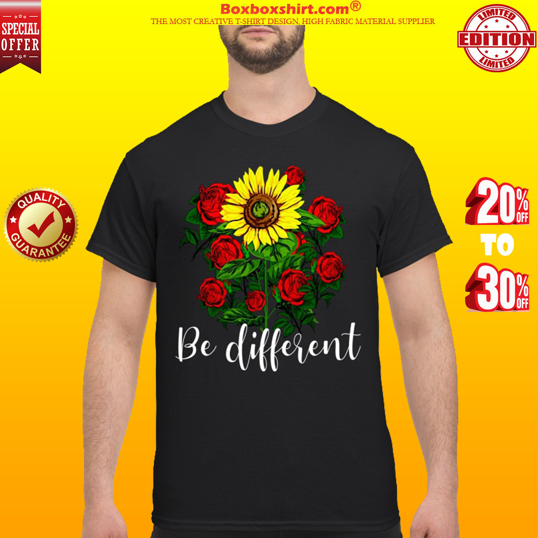 Sunflower and rose be different classic shirt