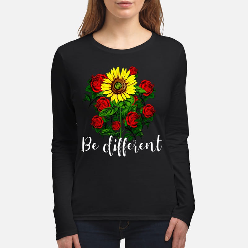 Sunflower and rose be different women's long sleeved shirt