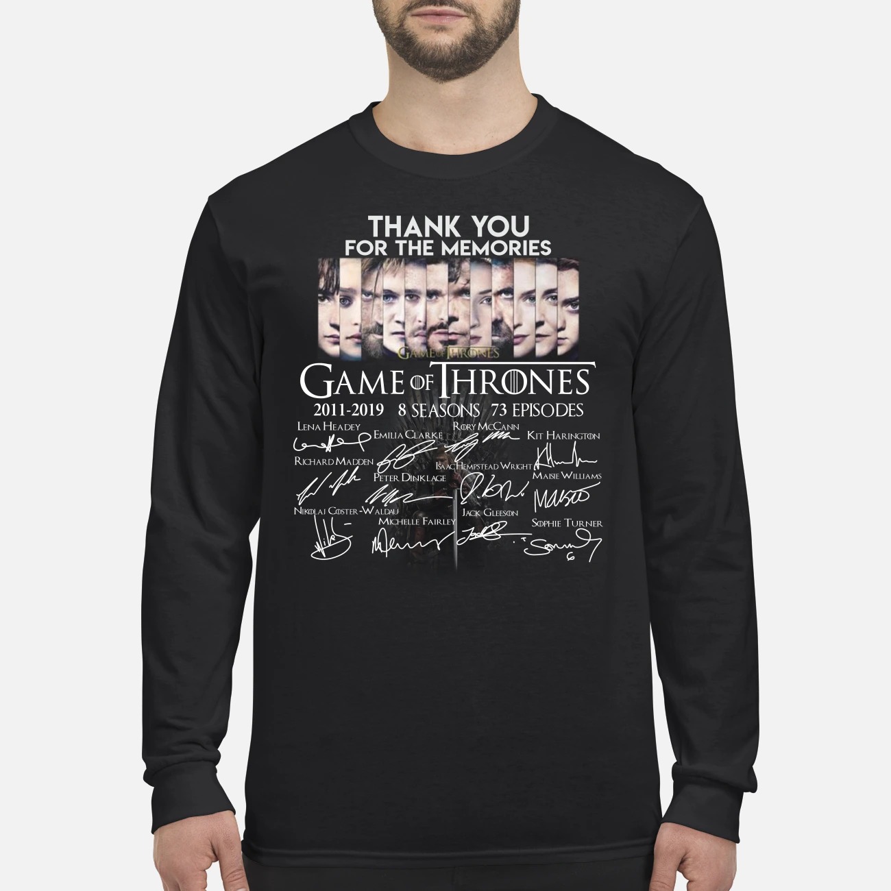 Thank you for the memories Game of Thrones men's long sleeved shirt