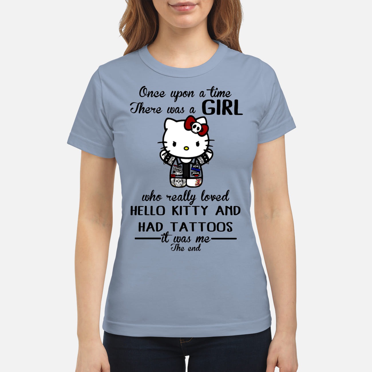 There was a girl who loved hello kitty and had tattoos classic shirt