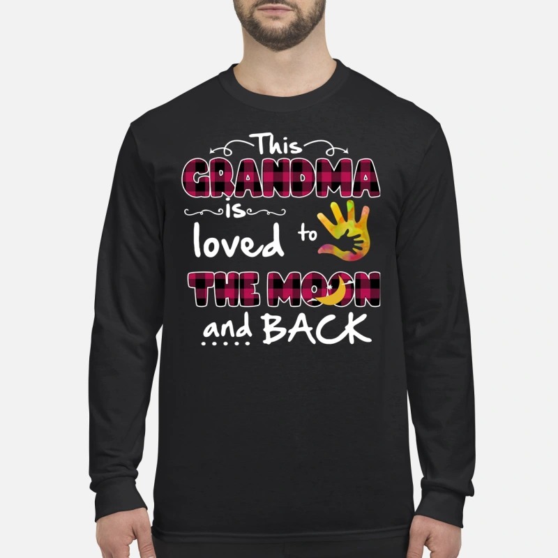 This grandma loved to the moon and back men's long sleeved shirt