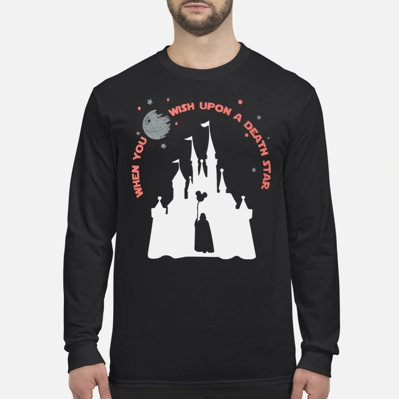 When you wish upon a death star men's long sleeved shirt