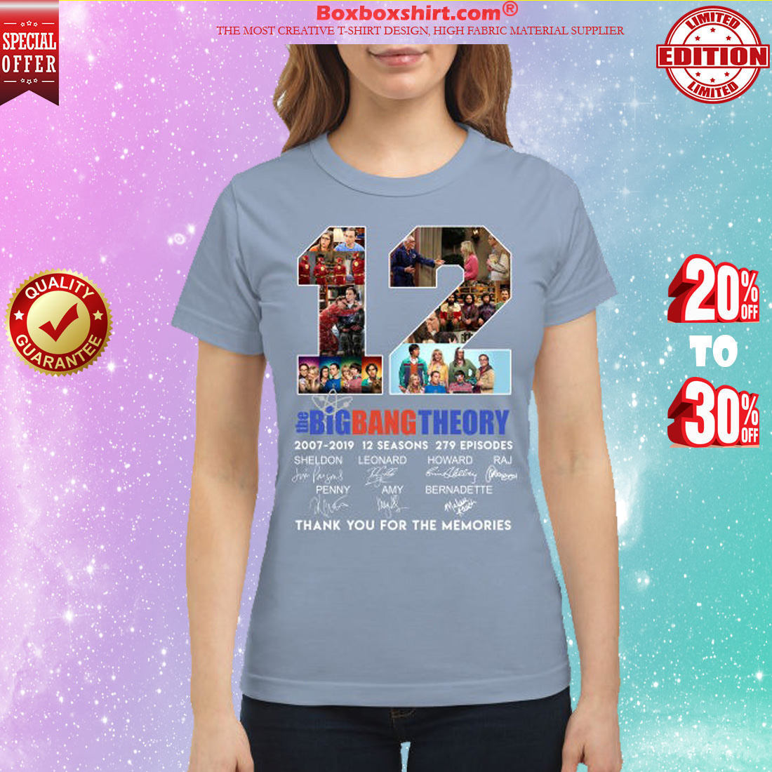 12 years the big bang theory thank you for the memories shirt