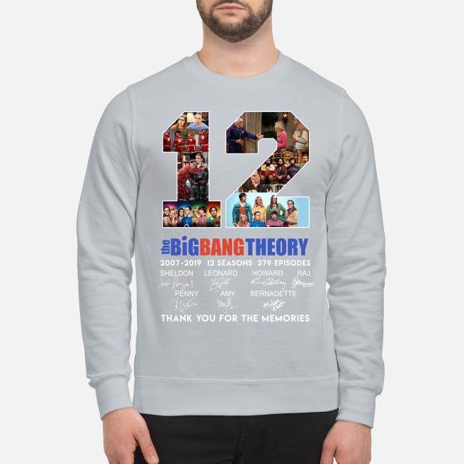 12 years the big bang theory thank you for the memories sweatshirt