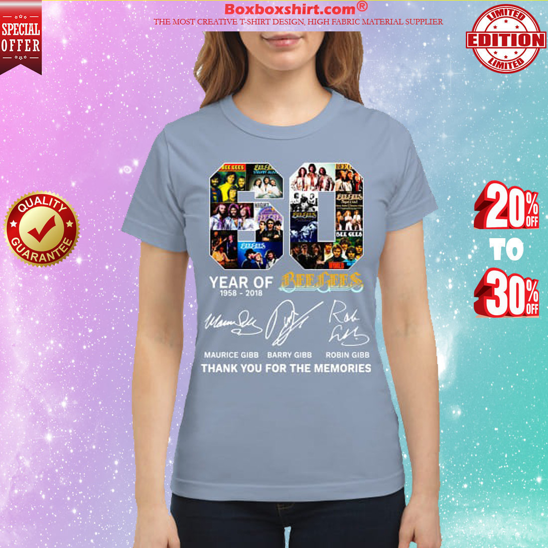 60 years of Bee Gees Thank you for the memories shirt