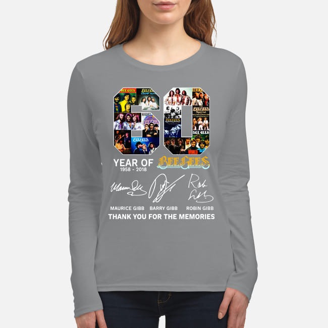 60 years of Bee Gees Thank you for the memories women's long sleeved shirt